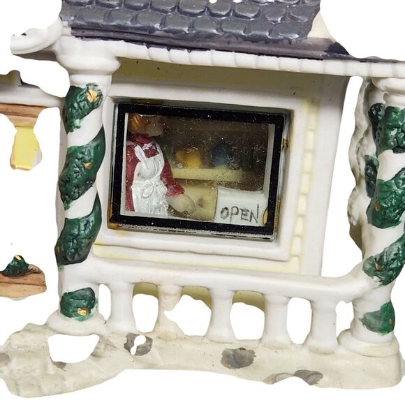 VTG Snowflake Falls Lighted General Store Holiday Village Set Christmas 2002 - Picture 6 of 9